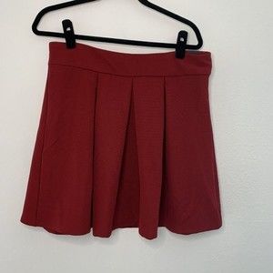 New The Limited Red Skater size 14 mini short pleated Skirt